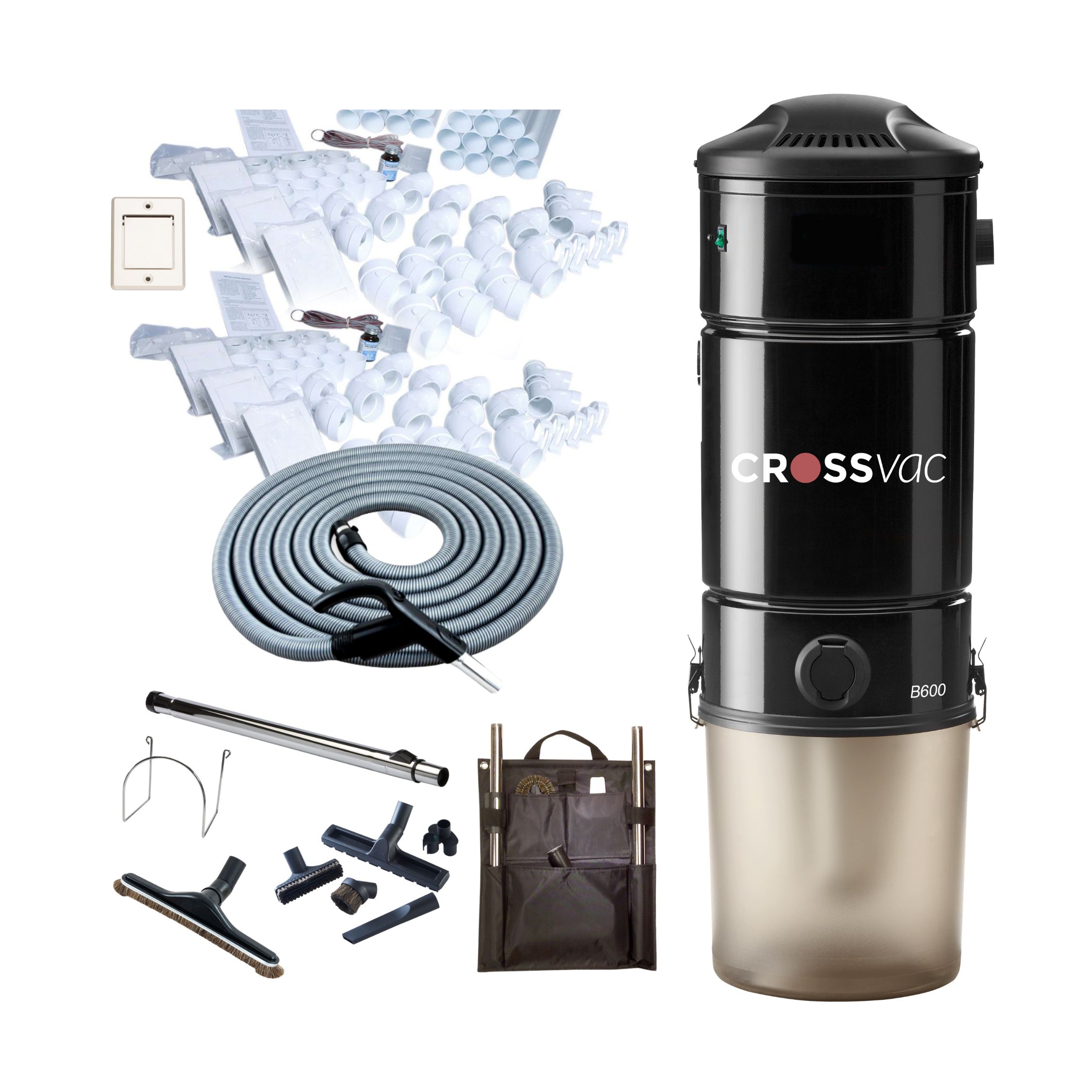 crossSetLargeB600 Kit aspirateur central Large B600