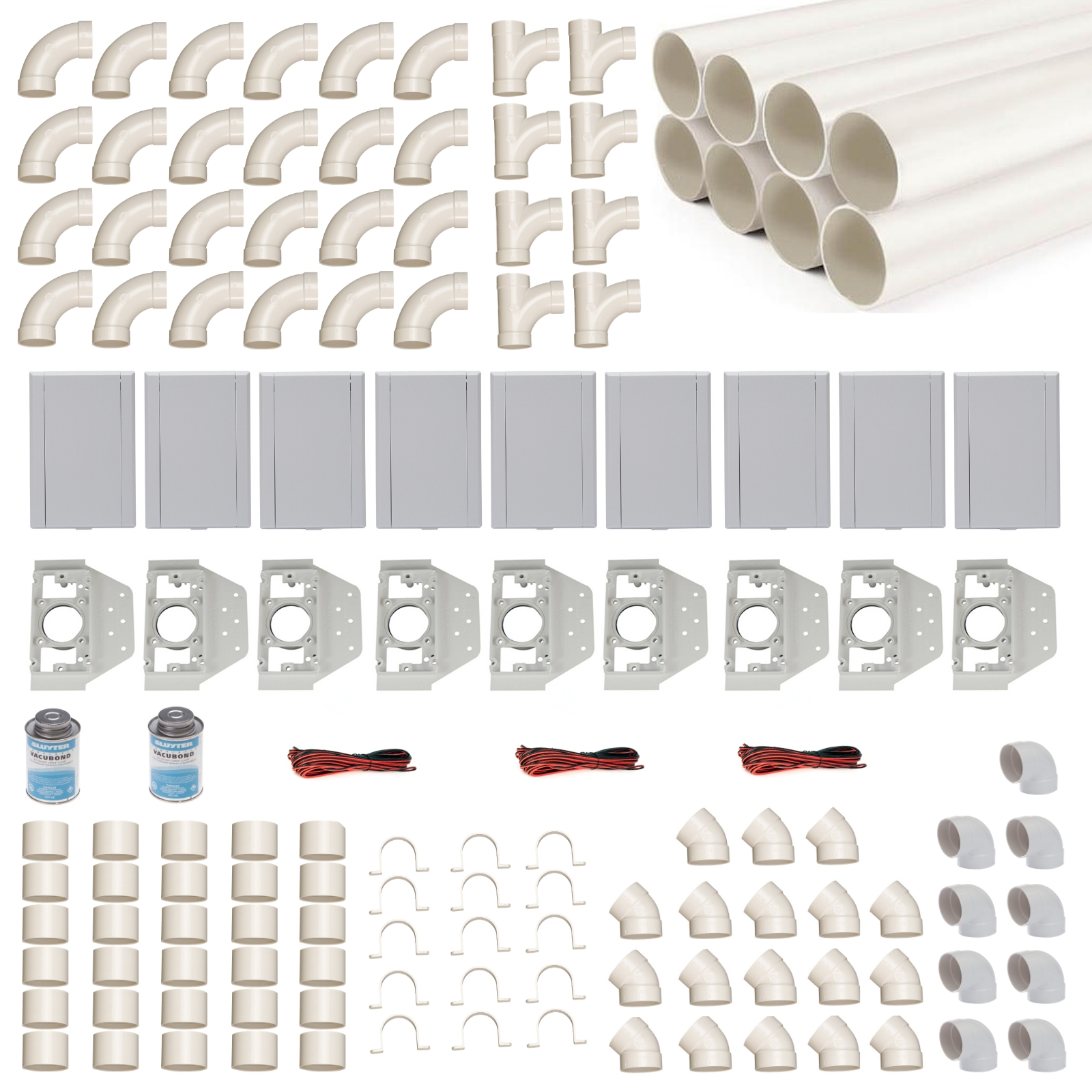einbau-set-9-saugdosen Kit d'installation pour 9 prises murales