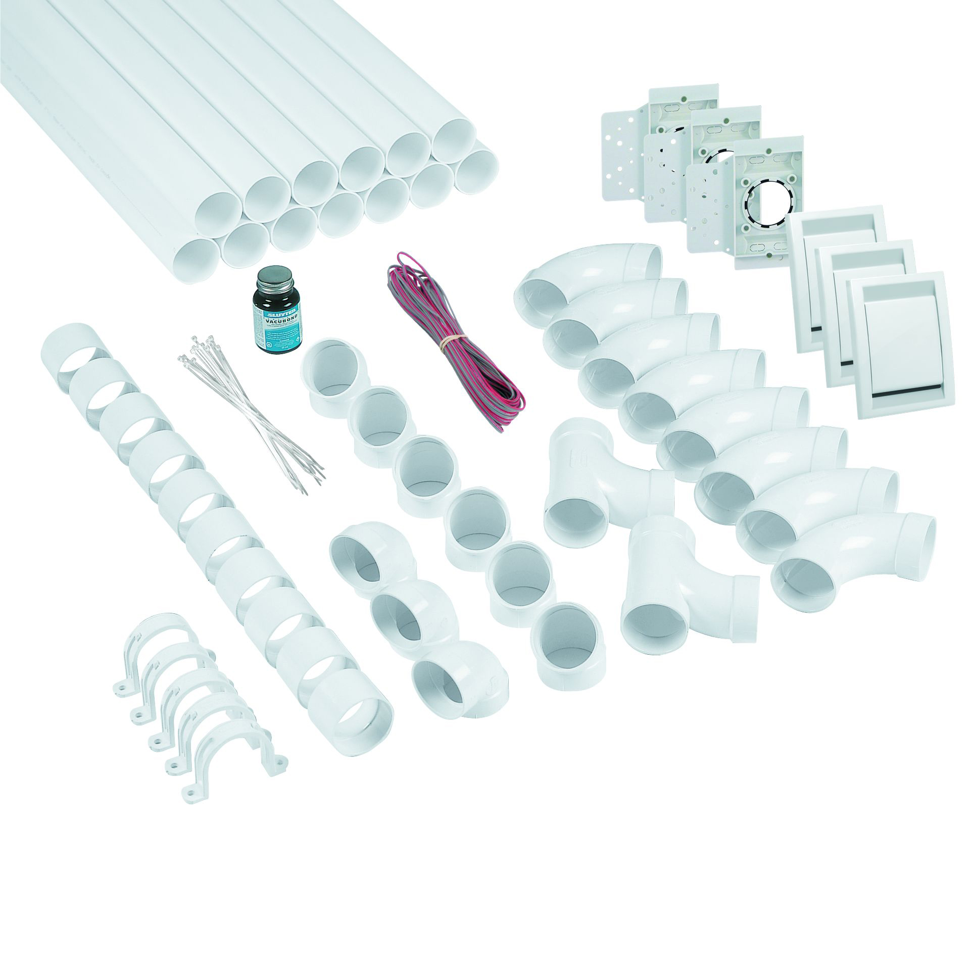 einbau-set-3-saugdosen 3x Einbau-Set für 3 DECO Saugdosen (Einbau-Set für insgesamt 9 Saugdosen)